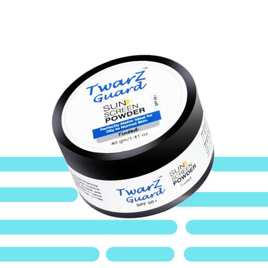 Twarz Guard Powder Sunscreen | Broad-Spectrum UVA/UVB | Matte Shine Control, Pore-Blur Finish | On-the-Go Brush Application | Paraben & Sulfate-Free | 40 g