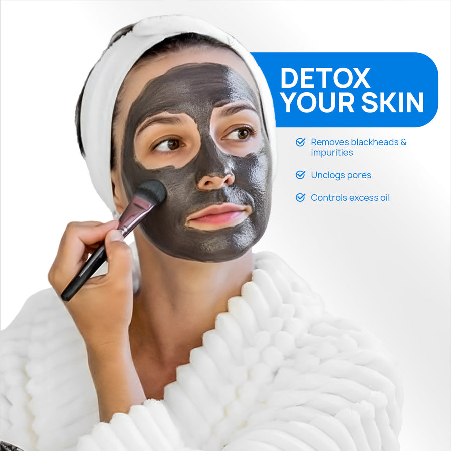 Twarz Charcoal Peel-Off Mask | Salicylic Acid & Tea Tree | Oil Control, Blackhead Removal & Pore Detox | Glycolic + Kojic for Spot Clarity | 100 ml