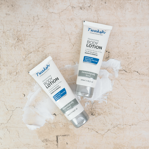 Twaksh Moisturizing Body Lotion | Deep Hydration for Dry, Sensitive & Eczema-Prone Skin | Shea Butter, Cocosin, Glycerine, Vitamin E & Light Liquid Paraffin