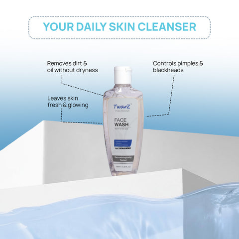 Twarz Face Wash | Salicylic Acid, Sepicontrol™ A5 & Lactic Acid | Oil-Control Cleanser for Acne-Prone Skin | Sulfate & Paraben-Free