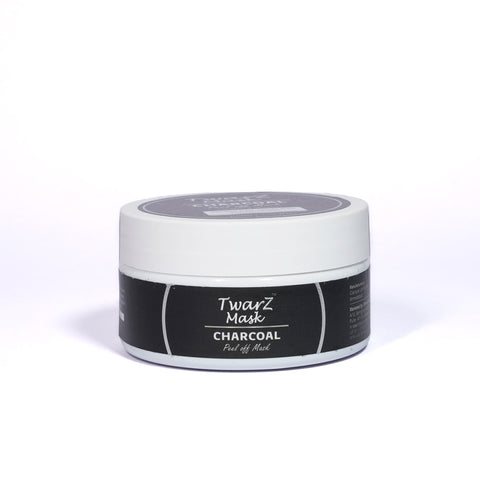 Twarz Charcoal Peel-Off Mask | Salicylic Acid & Tea Tree | Oil Control, Blackhead Removal & Pore Detox | Glycolic + Kojic for Spot Clarity | 100 ml
