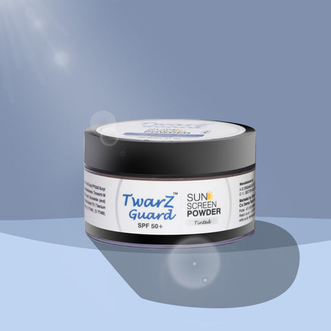 Twarz Guard Powder Sunscreen | Broad-Spectrum UVA/UVB | Matte Shine Control, Pore-Blur Finish | On-the-Go Brush Application | Paraben & Sulfate-Free | 40 g