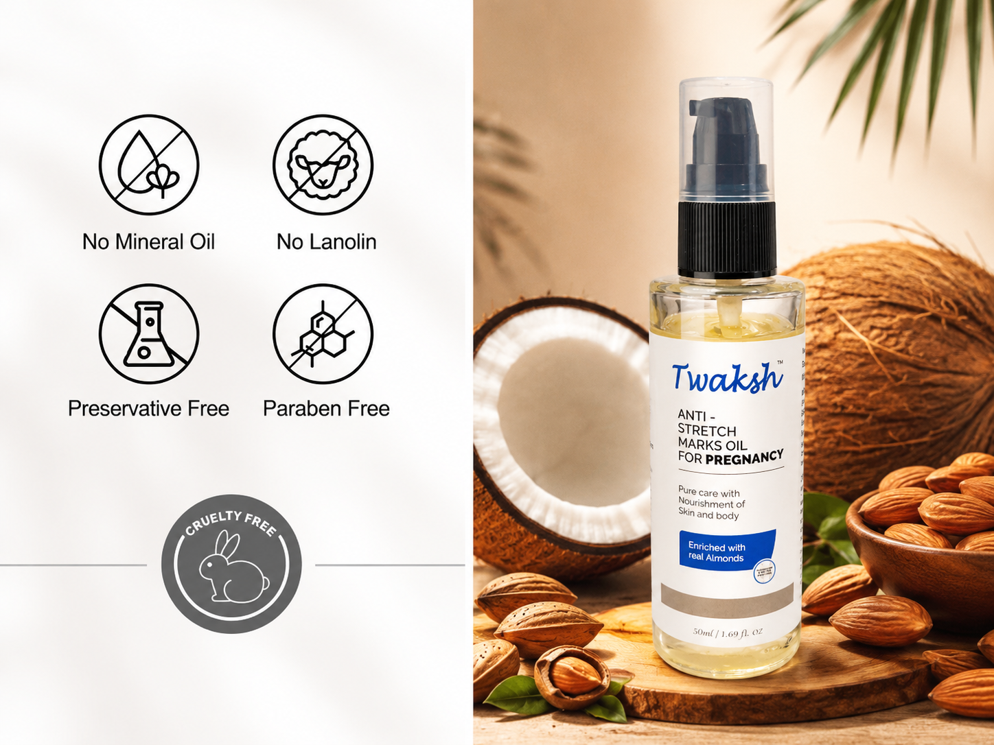 Twaksh Anti Stretch Marks Oil For Pregnancy