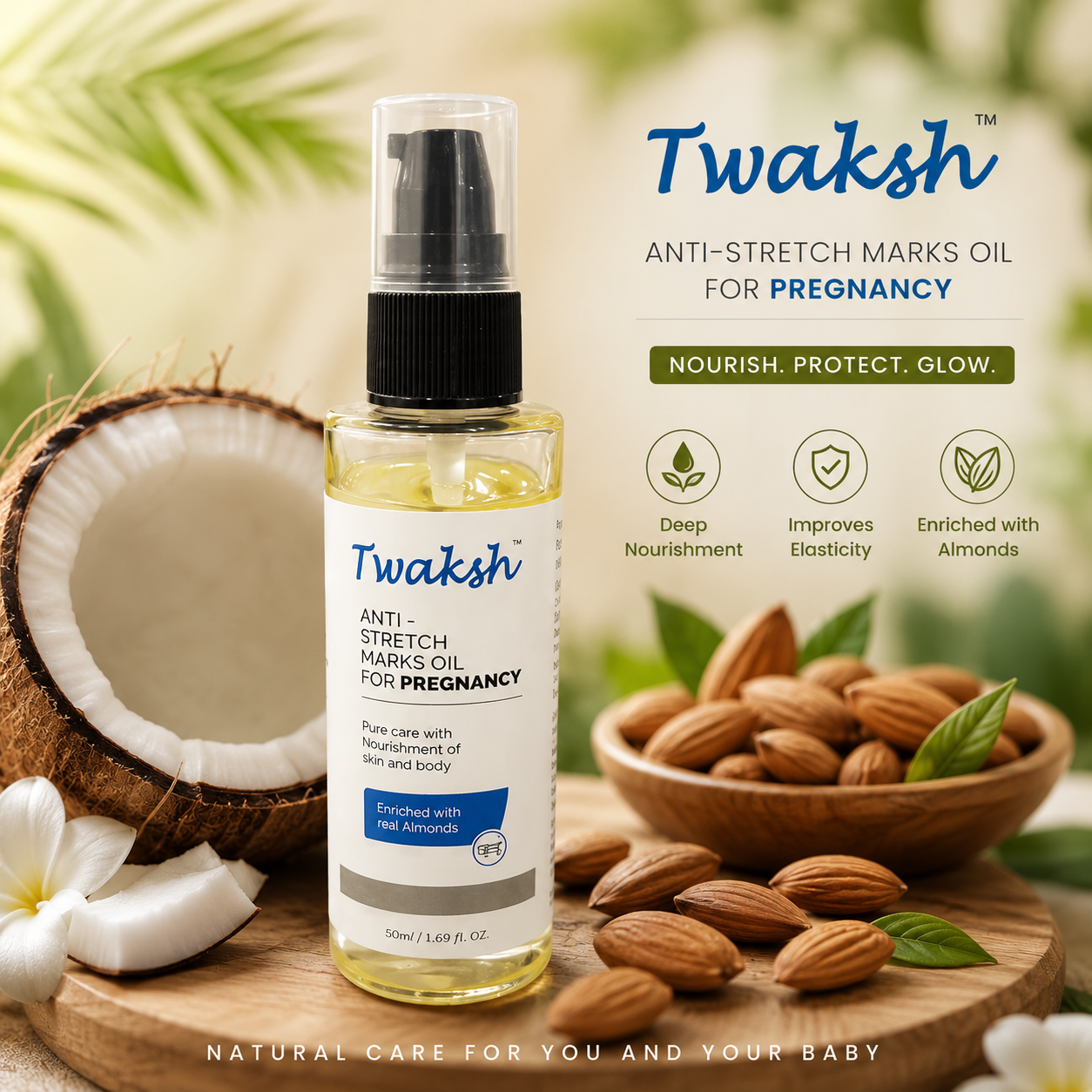 Twaksh Anti Stretch Marks Oil For Pregnancy